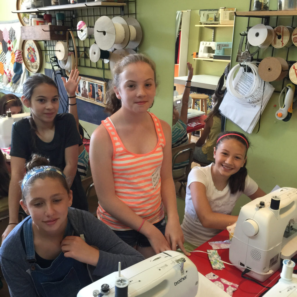 Kids Sewing Summer Camp Photos from Summer’s Past