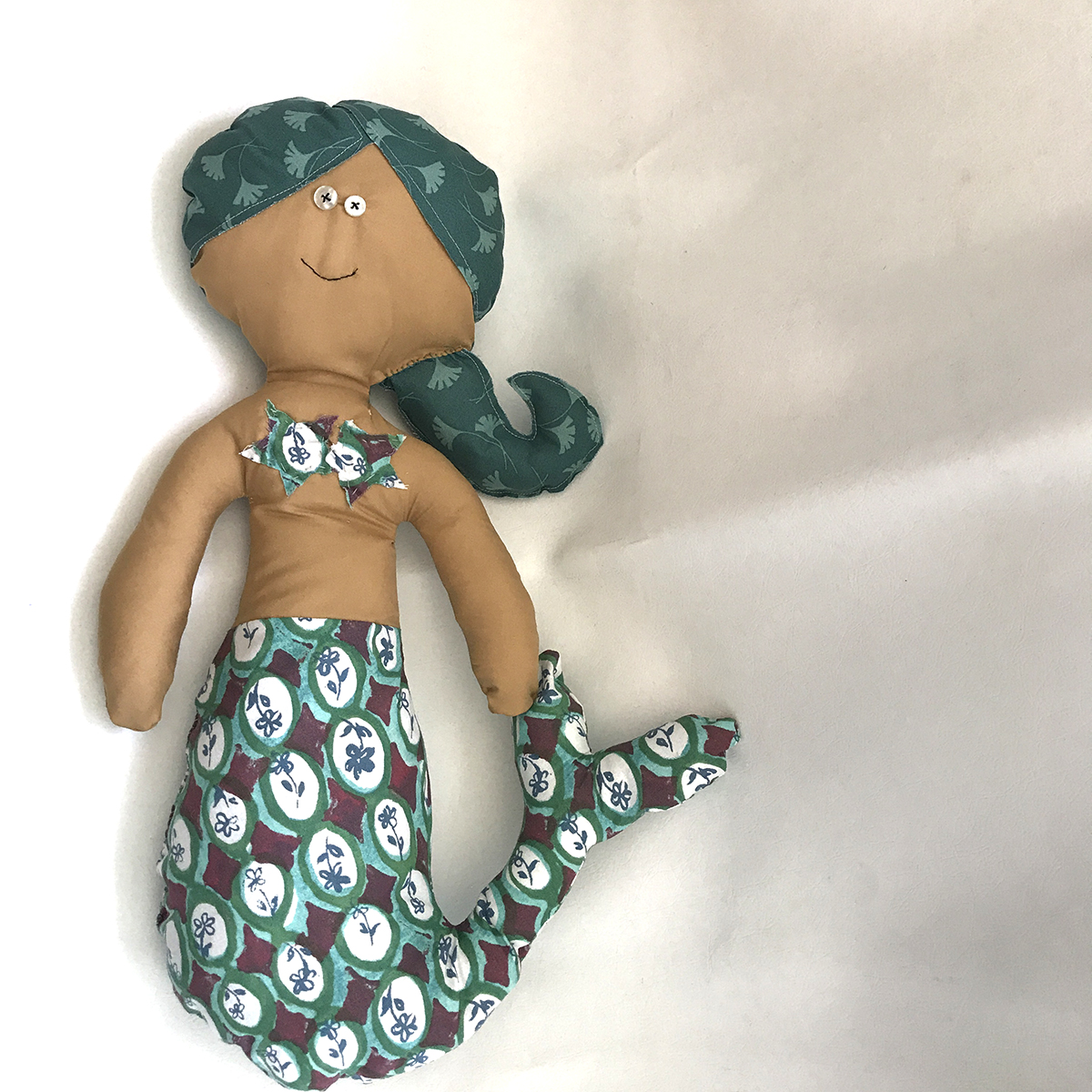 sew a cute toy PDF Miranda Mermaid doll sewing pattern